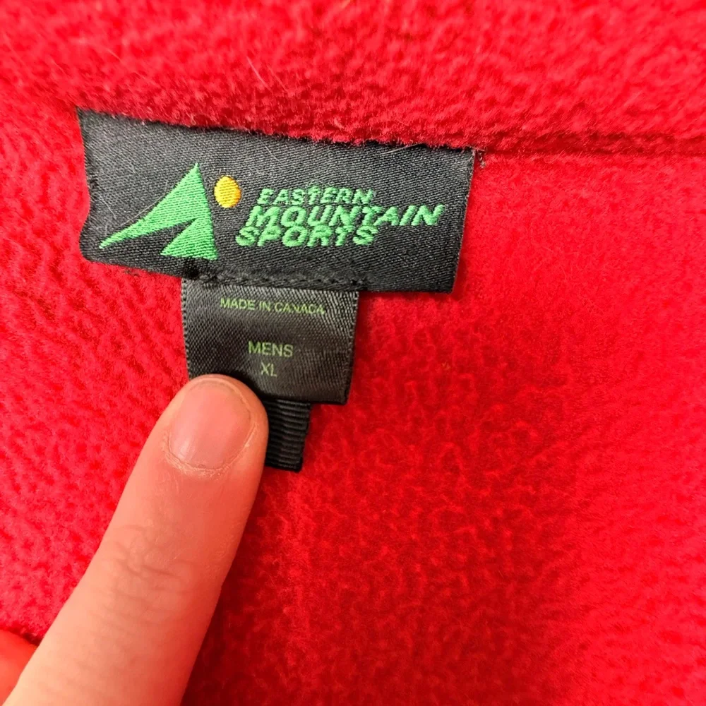 Vintage Eastern Mountain Sports Jacket Men’s XL Red EMS Fleece Full Zip Logo‎